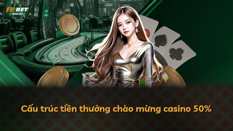 Cấu trúc tiền thưởng chào mừng casino 50%